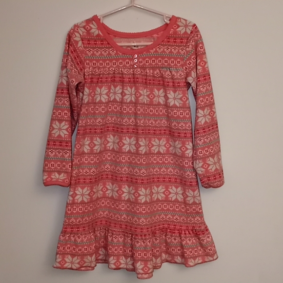 Snowflake Long Sleeve Nightgown - Picture 1 of 6